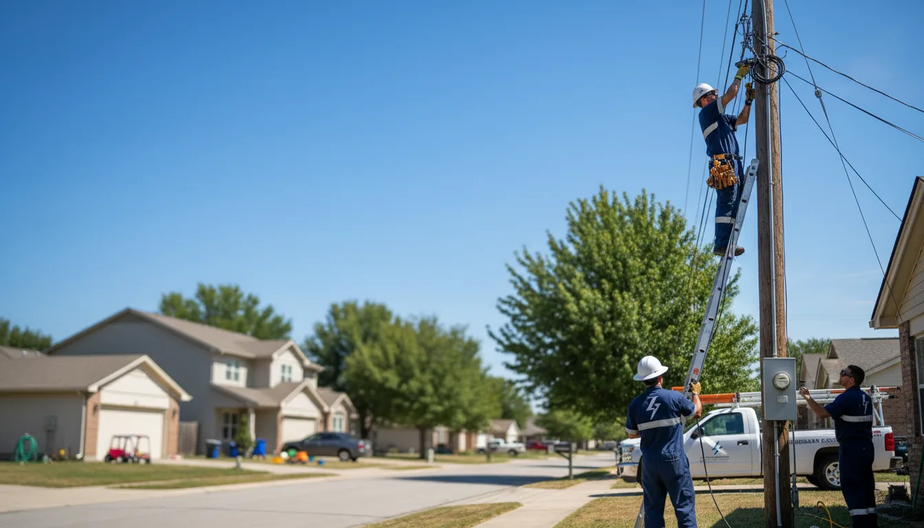 Residential electrician providing installation services in Crown City, OH